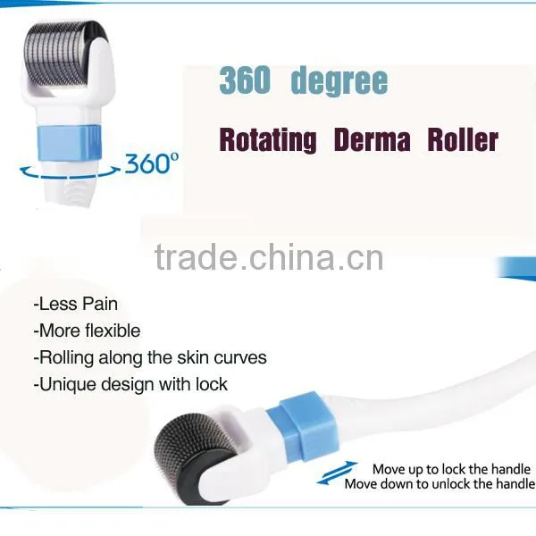 600 micro needle face and body 360 rotating derma roller 0.25mm