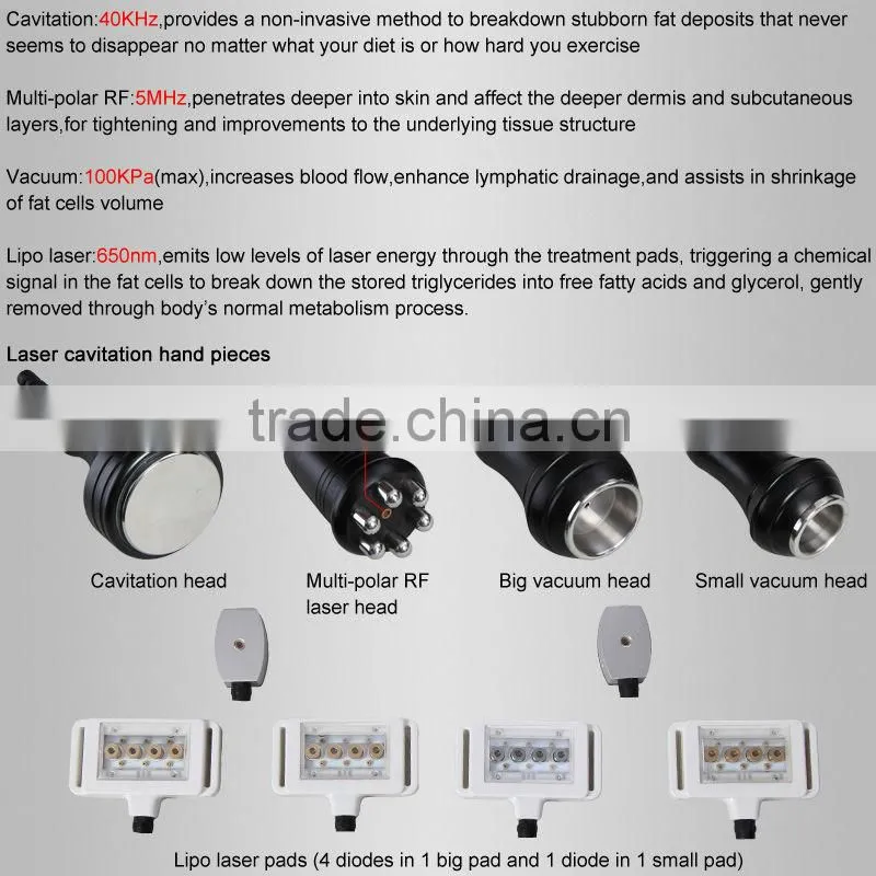 High quality products factory price vacuum lipo laser cavitation machine
