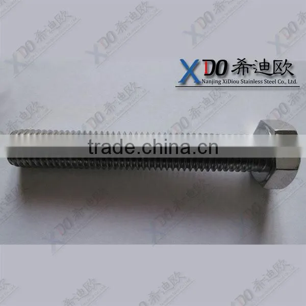China supplier Hastelloy C22 stainless steel half thread hex bolts m40