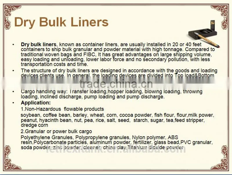 China PP Woven Bag Flexible 20-foot Container Bag