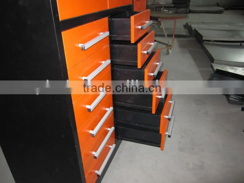 Single rail with chest and drawers tool cabinet