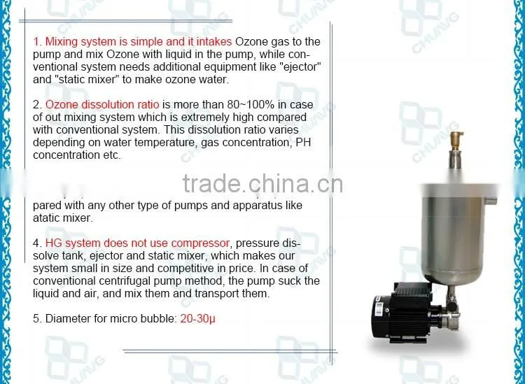 1T~12T Gas Liquid Mixing Pump And Tank / gas water pumps / gas mixer