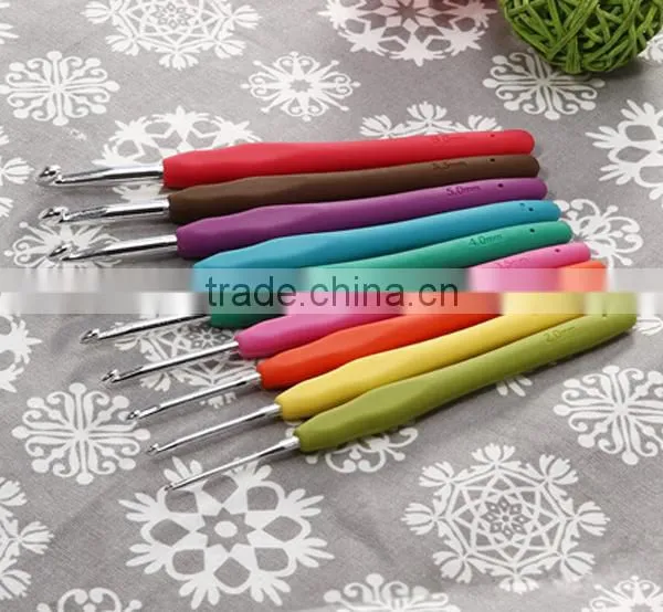 Hot sale tpr thermoplastic rubber crochet hook , crochet hook set, manufacturer of crochet hook