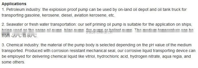 Self-priming centrifugal oil pump with electric engine