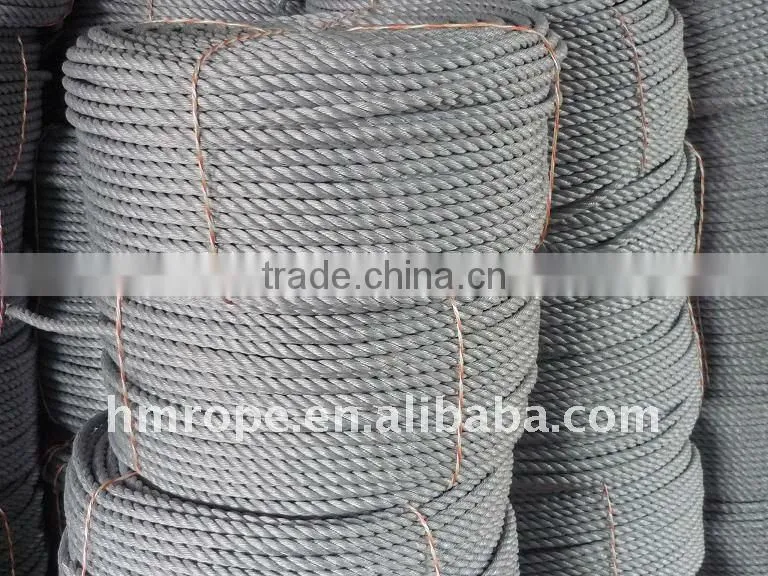 pp danline 3 strand mooring rope