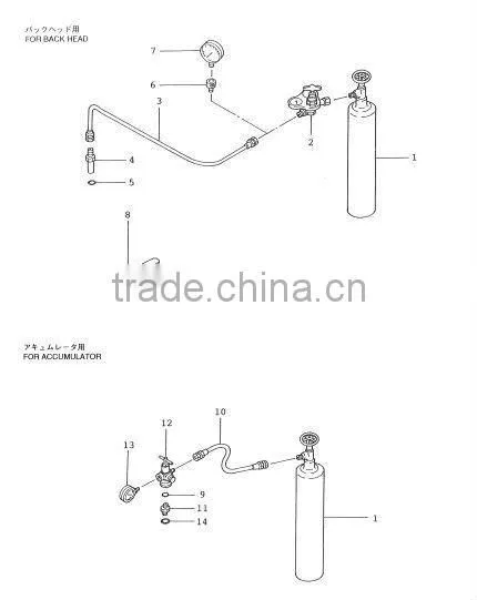 Hydraulic Breaker / Hammer Nitrogen Gas Cylinder