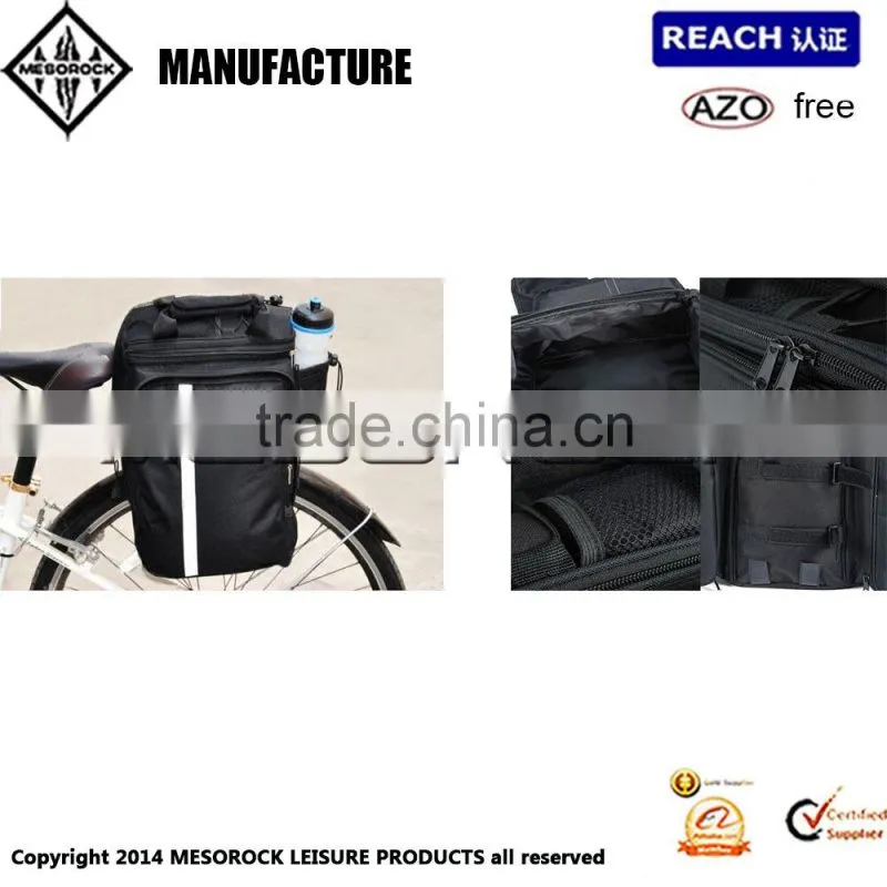 Bike Rear Tank Tour Luggage Saddle Waterproof Bags Black New
