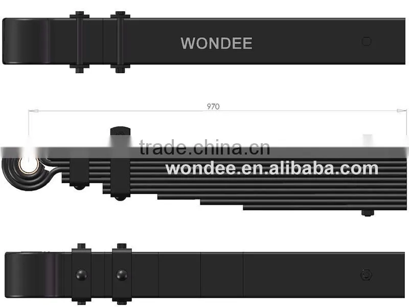 OEM 200030 Europe Steel Agricultural Trailer 18 ton Leaf Spring