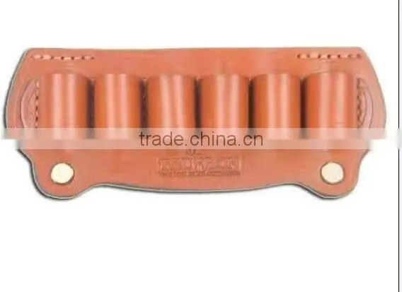 Outdoor hunting adjustable tan cow leather shotgun shell ammo cartridge belt