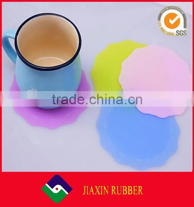 Cheap affordable drink coaster,flexible round silicone cup coaster
