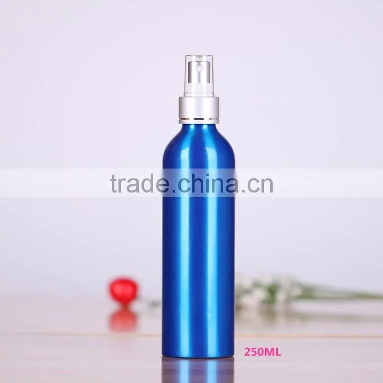 Wholesale 30ml-500ml cosmetic packaging bottle blue aluminum perfume bottle aluminum spray bottle