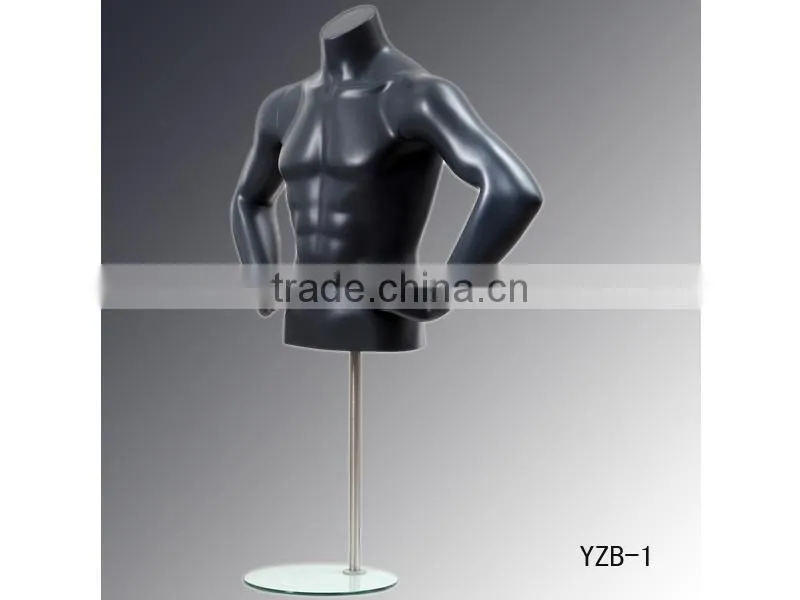 Cheap Realistic adjustable half body torso male mannequins on sale
