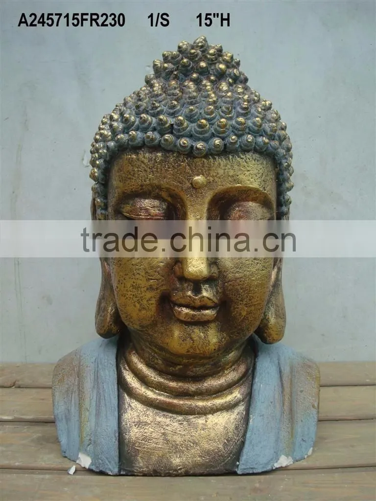 Fiberstone buddha head wholesale buddha statues
