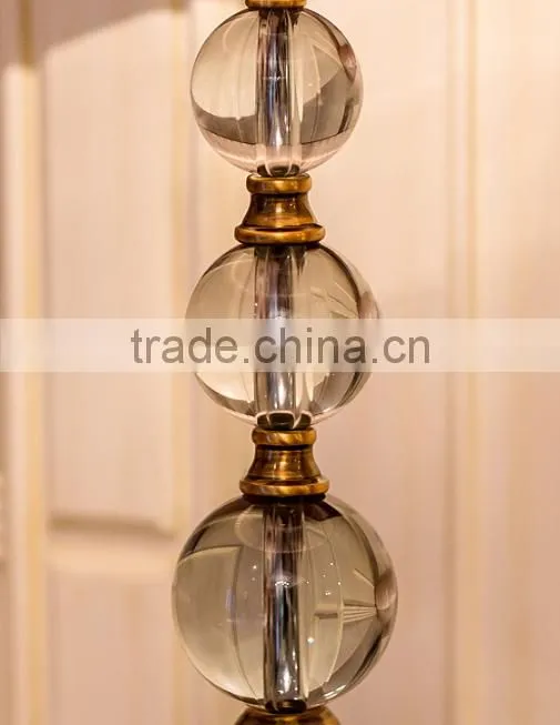 Brown color lampshade K9 crystal table lamp