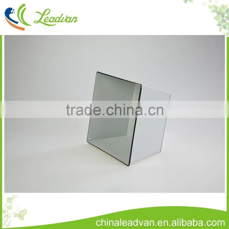 Wholesale reusable large white square galvanized metal flower pots and vases