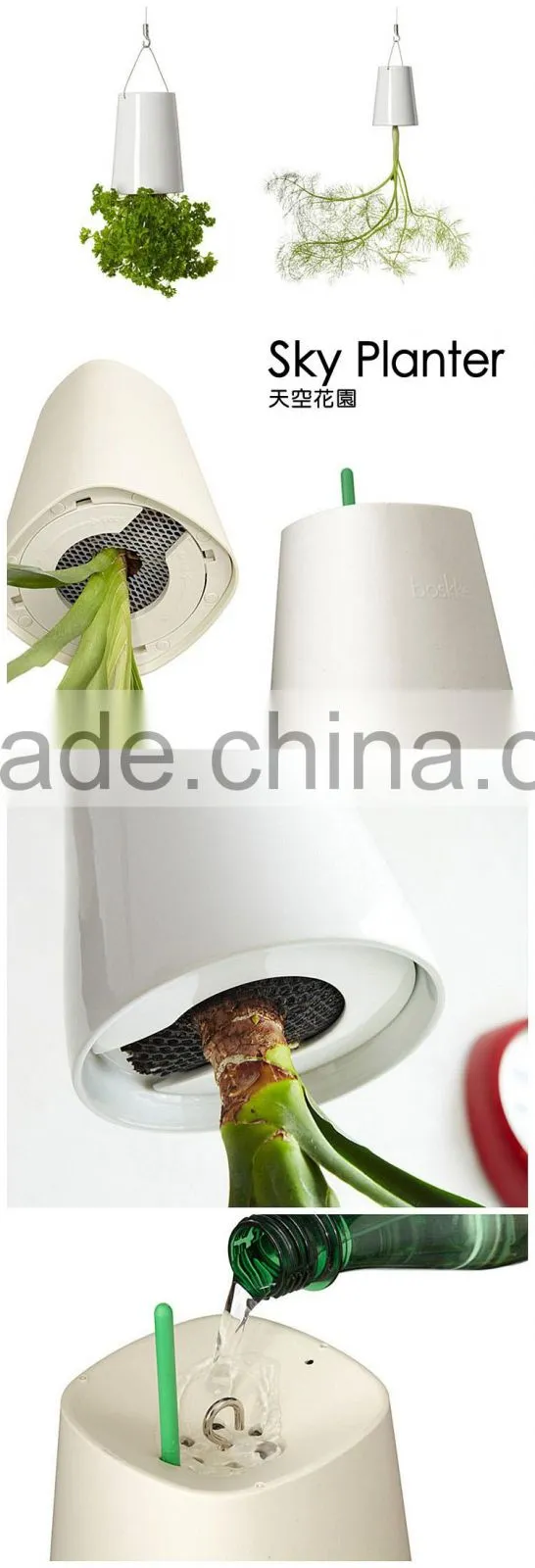 CT-457 Originality Fashion Sky Planter Hanging Plastic for Plants 9.5x9.5x13cm