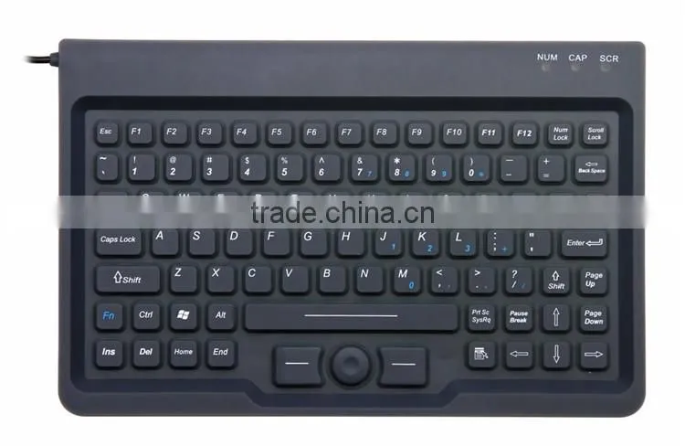 Compact Size Industrial Keyboard with Built-in Mouse USB and PS/2 rugged and waterproof JH-IKB85