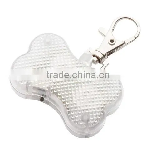 Bone shape safety led light with carabiner