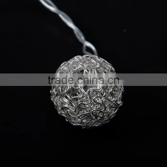 Christmas led light battery operated led string lights aluminium ball
