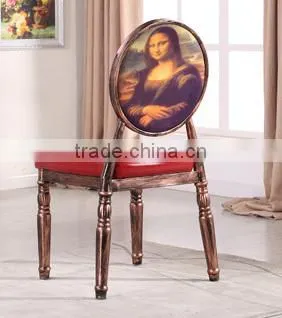 Quality European antique metal restaurant dining chair QL-T853