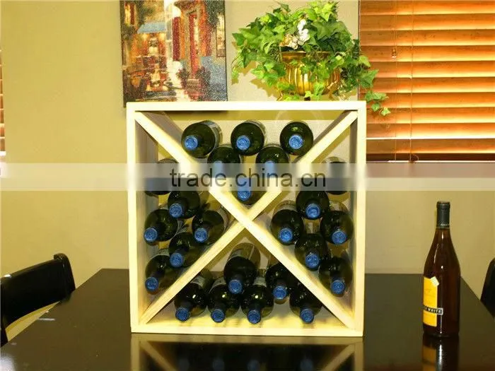 Wine Bottle shelf/Wine Rack Storage Cube in Pine