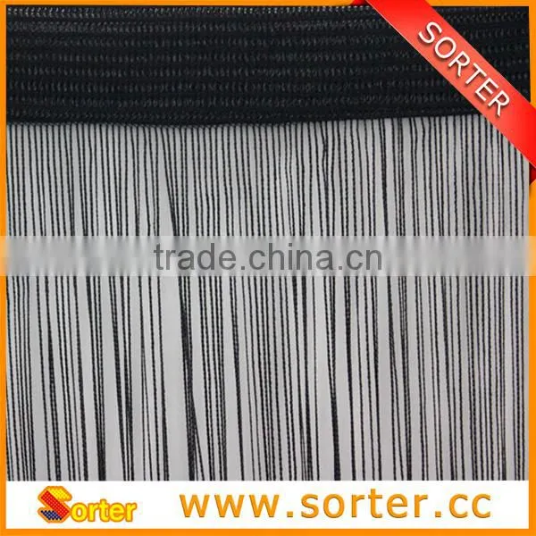 Black Polyester Tassel Fringe String Curtain