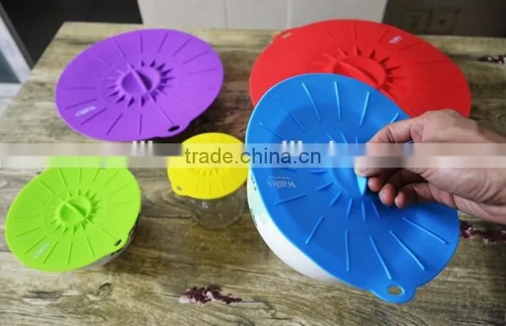 Reusable Suction Seal Covers Silicone fresh cover Silicone Pot Lid