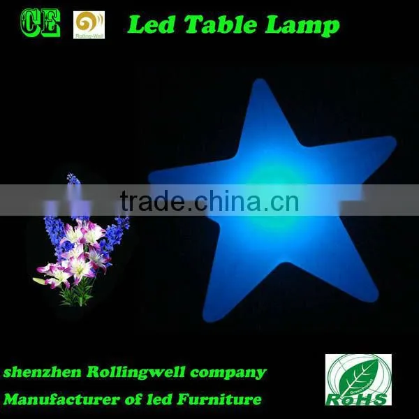 Solar powered beautiful glowing lighting LED star with hook together