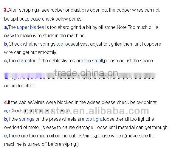 Used Cable and Wire Stripping Machine (AWS-45)