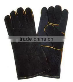 red long safety welding glove