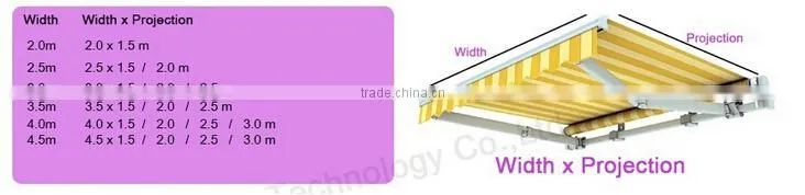 Manual 8.2'*6.6' Retractable patio deck awning outdoor sun shade canopy shelter, hot sale in Ebay,Trade assurance supplier