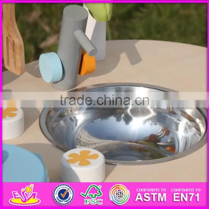 2016 new design preschool home play toy wooden kids wooden kitchen sets W10C246