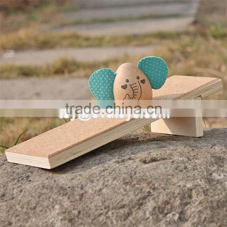 New design cartoon elephant shape animals wooden toys for kids W01B038
