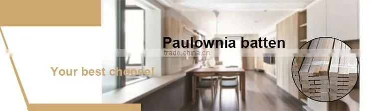 Customized nice wood grain paulownia triangle wood battens