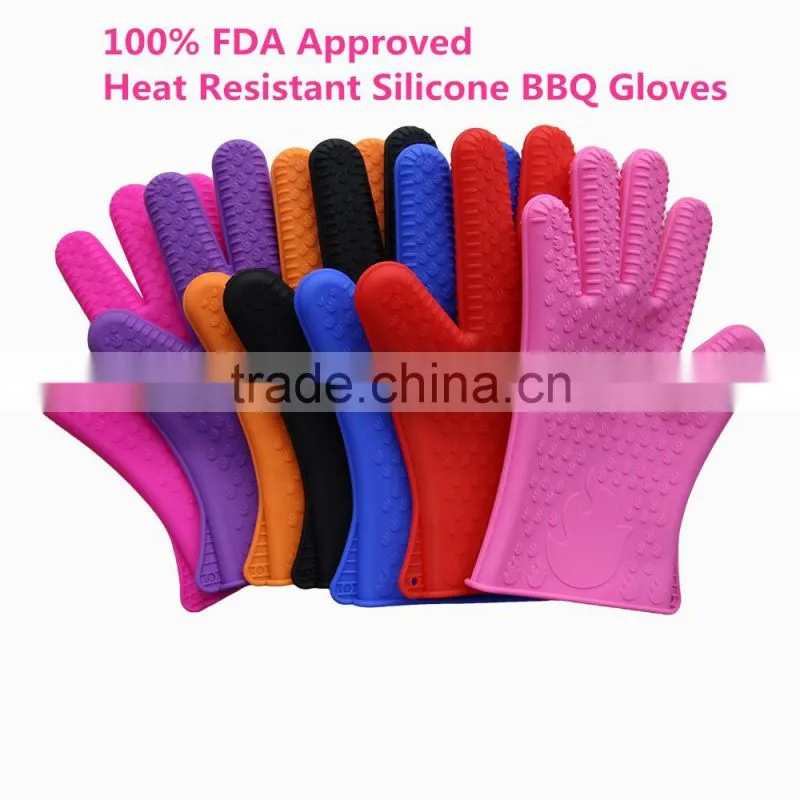 Long oven glove cooking pinch grips, silicone pot holder gloves