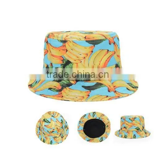Custom Italy Print Pattern Short Brim Bucket Hat