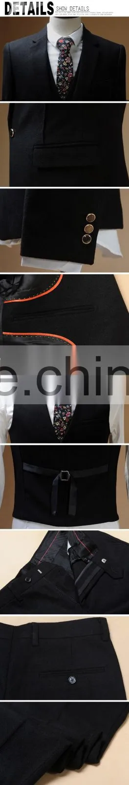 2015 latest design man clothing mens suit and price 3 piece business suit