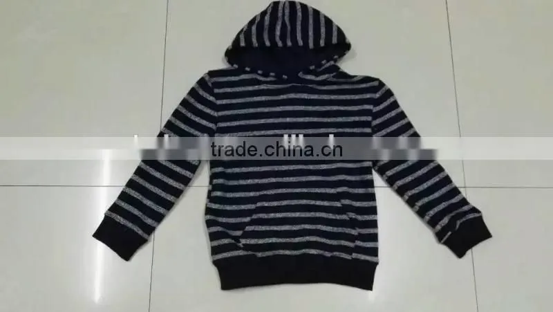 Yiwu stocks lots boy's fashion stripe hoodies pullover