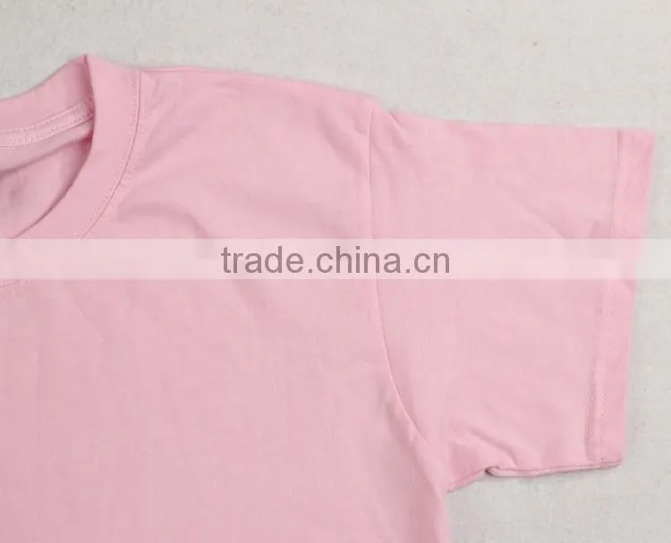 180g 100% cotton tubular t-shirt, high quality solid color t-shirt custom logo printing