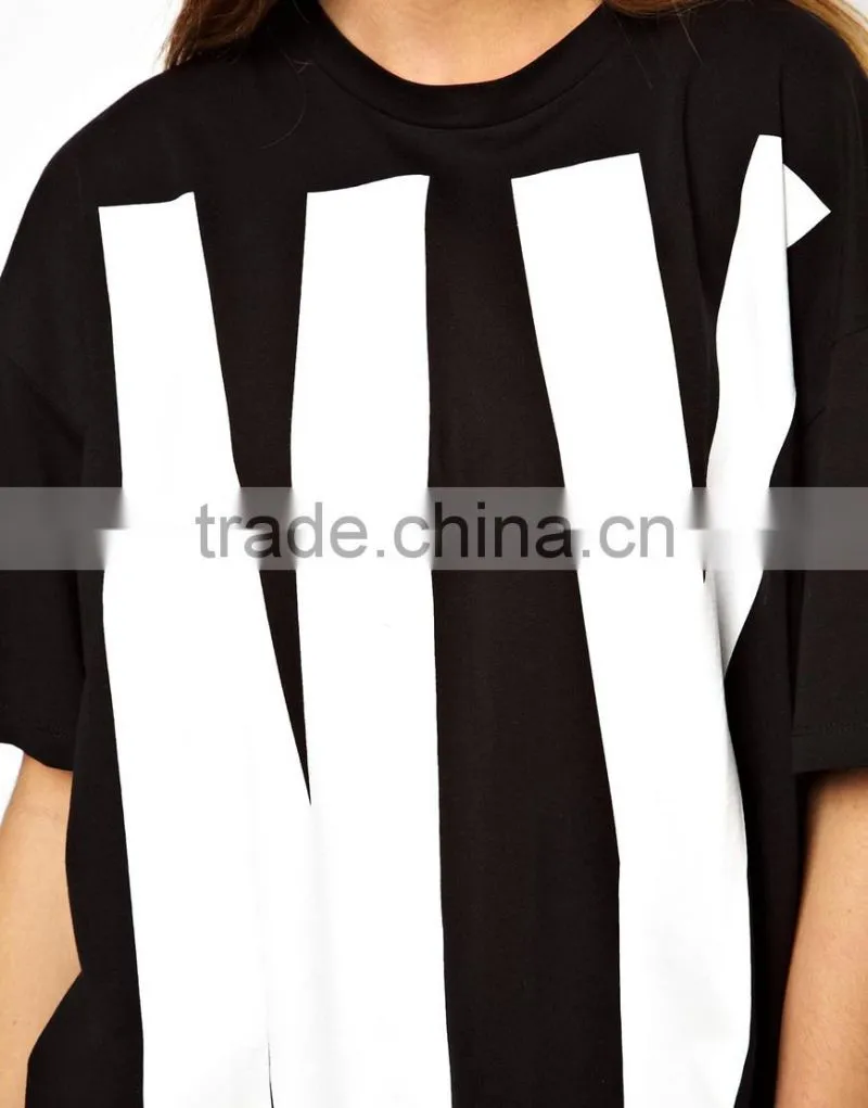 PETITE NY Sleeve Print Oversized Tee