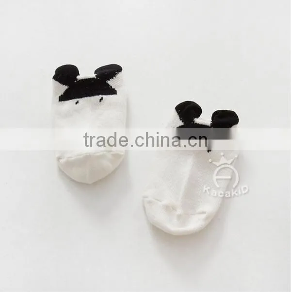 cute animal baby cotton socks, silicone print baby socks