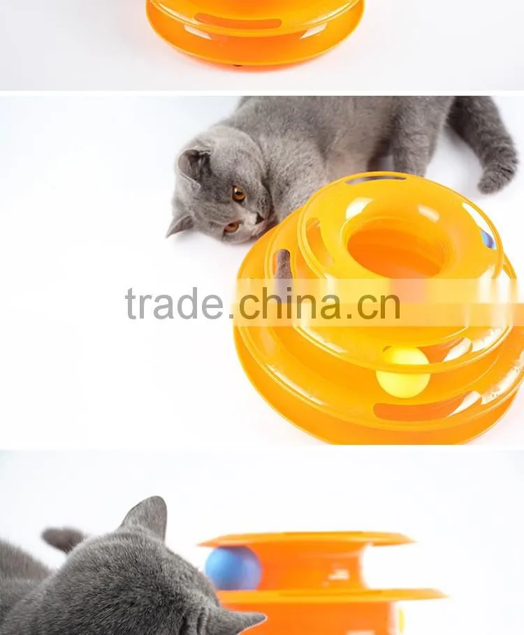 whosale Crazy Cat toy Three-Layer Turntable Cat Cat Ball