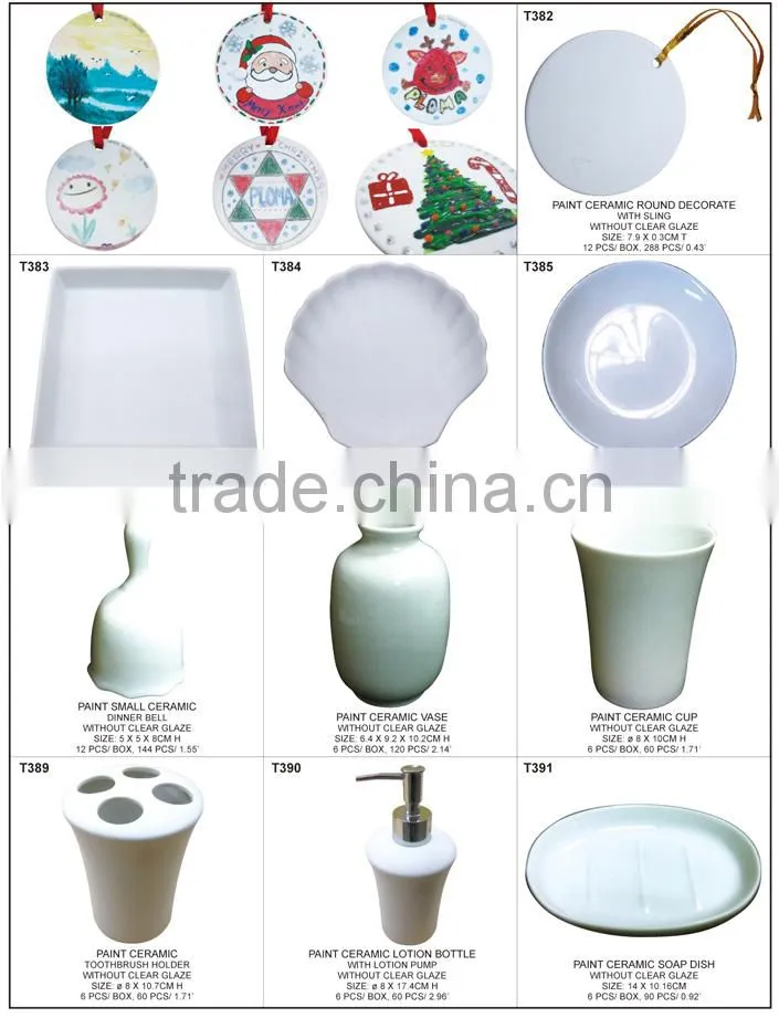 PAINT CERAMIC ROUND DISH ceramic ornaments wholesale