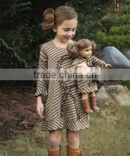 Best Selling Reliable China Supplier Soft Cotton Smocked Triple Ruffle Pants Winter clothing girl halloween ruffle dress