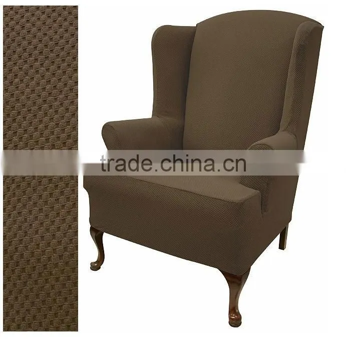 Stretch reclining wing chair covers