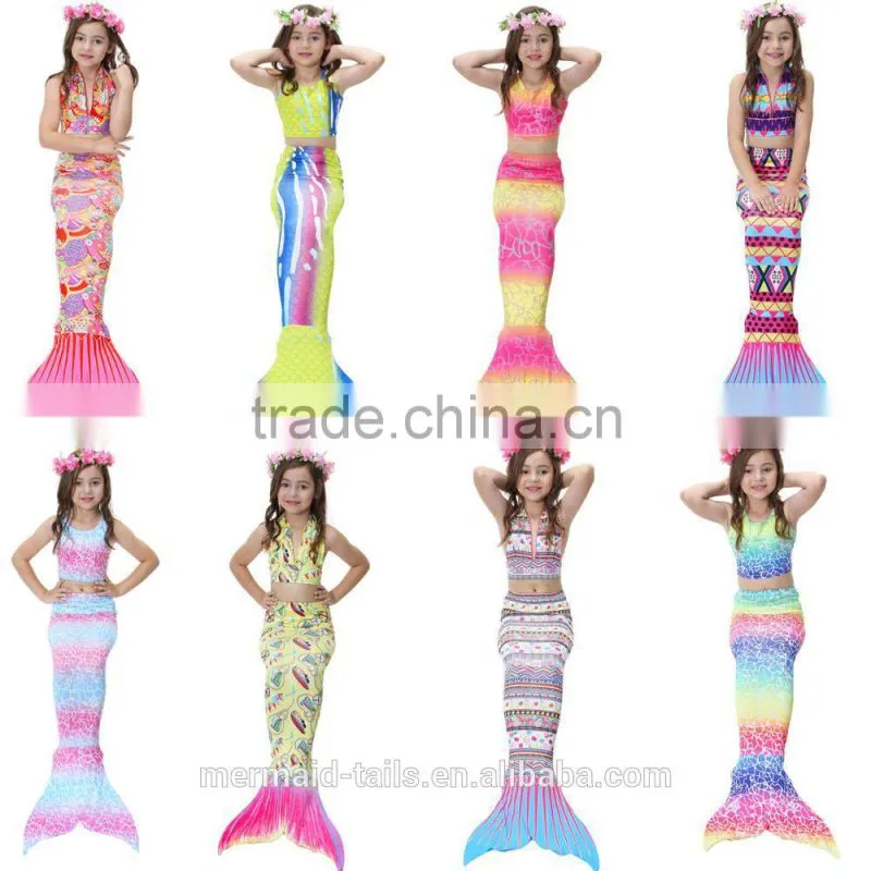 Girls summer surfing beach holiday bathing fashion Mermaid bikini sets