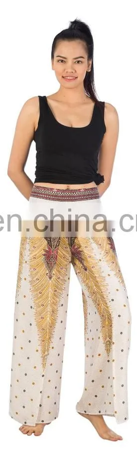 Lofbaz Boho Wide Leg Side Slits Belly Dance Gypsy Hippie Harem Pants Trousers