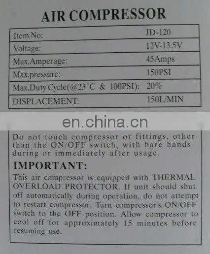Vehicle air compressor