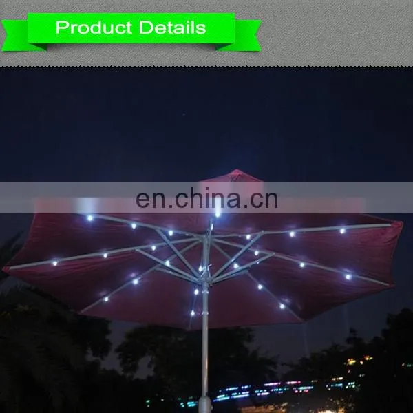 Creative designed patio umbrella,solar charger umbrella,LED umbrella