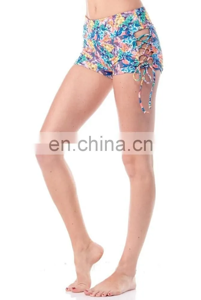 Women's Athletic Compression Shorts Fitness Sports Gym Elastic Yoga Shorts